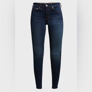 Rag & Bone Cate Mid-Rise Ankle Skinny Jeans with Raw Hem